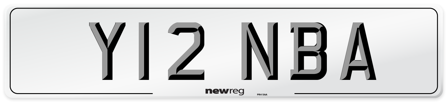 Y12 NBA Number Plate from New Reg